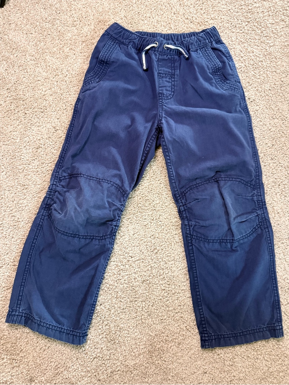 Boys Navy Utility Pull On Pants Reinforced Knee Play Pants Size 120/6